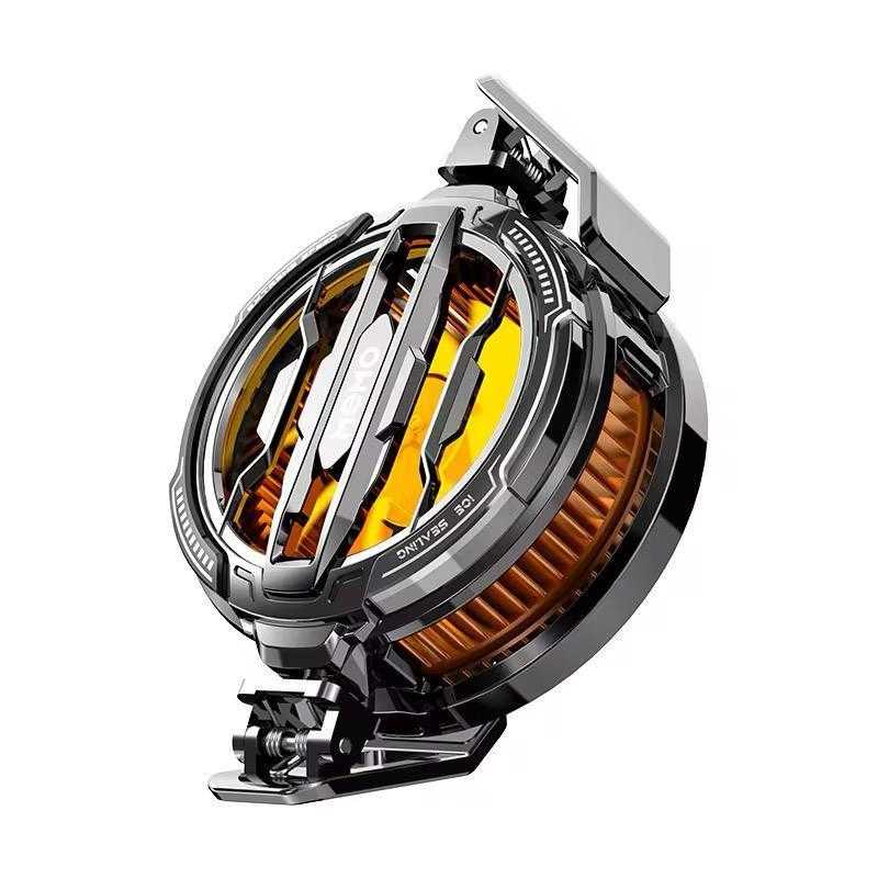 Magnetic Phone Cooler Fan Case Yellow 68G Gaming | Fast Cooling Mobile Phone Cooler for PUBG & Mobile Gaming